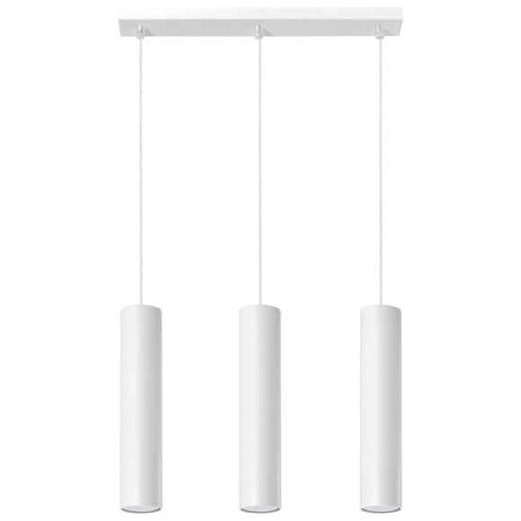 Pendant ceiling lights Sollux Lighting Pendant lamp LAGOS 3L white