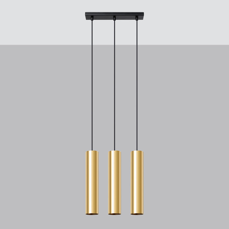 Sollux Lighting Pendant Lamp LAGOS 3 Polished Gold
