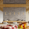 Elegant pendant light for kitchen island lighting Pendant lamp LINO 3 wood