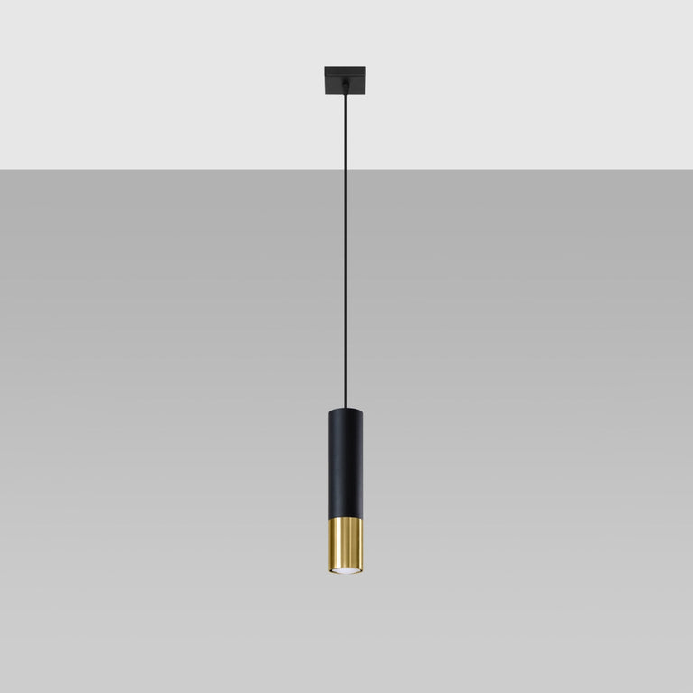 Sollux Lighting Pendant Lamp LOOPEZ 1 Black/Golden