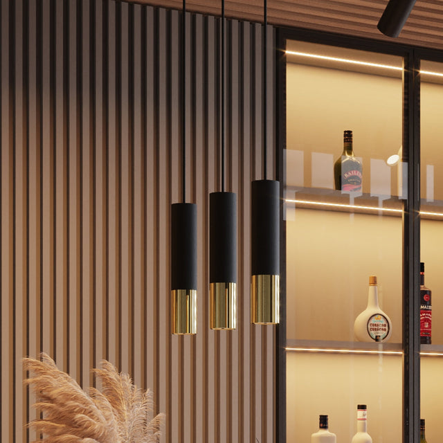 Sollux Lighting Pendant Lamp LOOPEZ 3L Black/Golden