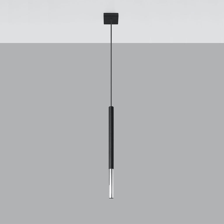 Sollux Lighting Pendant Lamp MOZAICA 1 Black/Chrome
