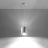 Elegant Sollux Lighting Pendant Lamp ORBIS 1 White adding a touch of modernity