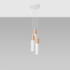 Modern Sollux Lighting Pendant Lamp Pablo 3P White over a dining table
