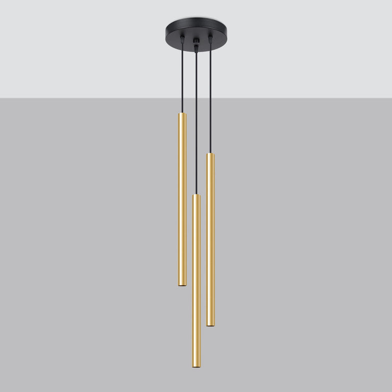 Sollux Lighting Pendant lamp PASTELO 3P polished gold