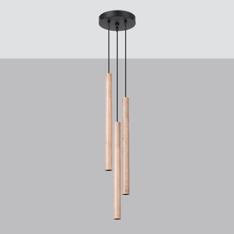 Sollux Lighting Pendant Lamp PASTELO 3P Wood