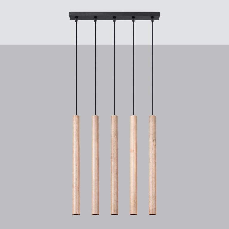 Sollux Lighting Pendant Lamp PASTELO 5L Wood