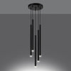 Minimalist pendant lighting Sollux Lighting Pendant Lamp PASTELO 5P Black
