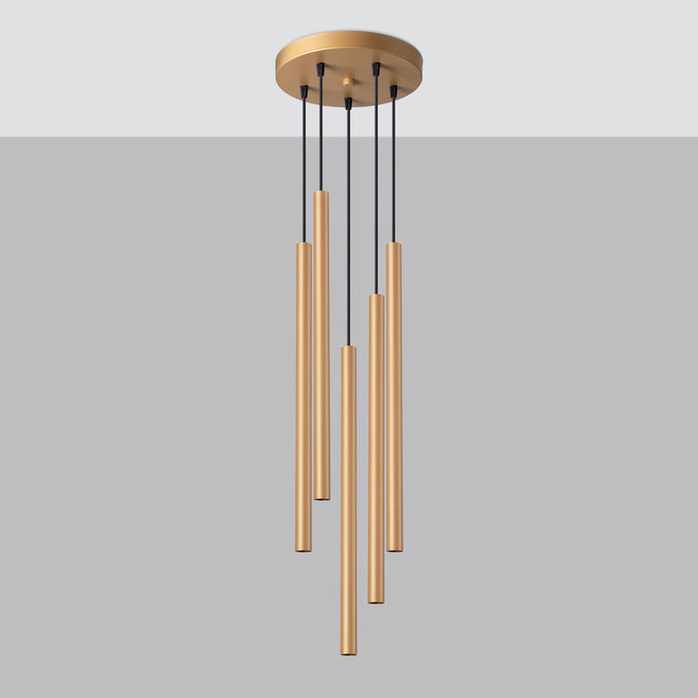 Sollux Lighting Pendant Lamp PASTELO 5P Gold