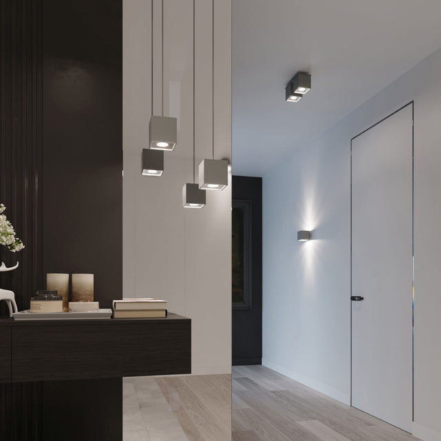 Sollux Lighting Pendant Lamp QUAD 1 Grey