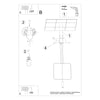 Modern pendant light Sollux Lighting Pendant Lamp RANA 1 Black.
