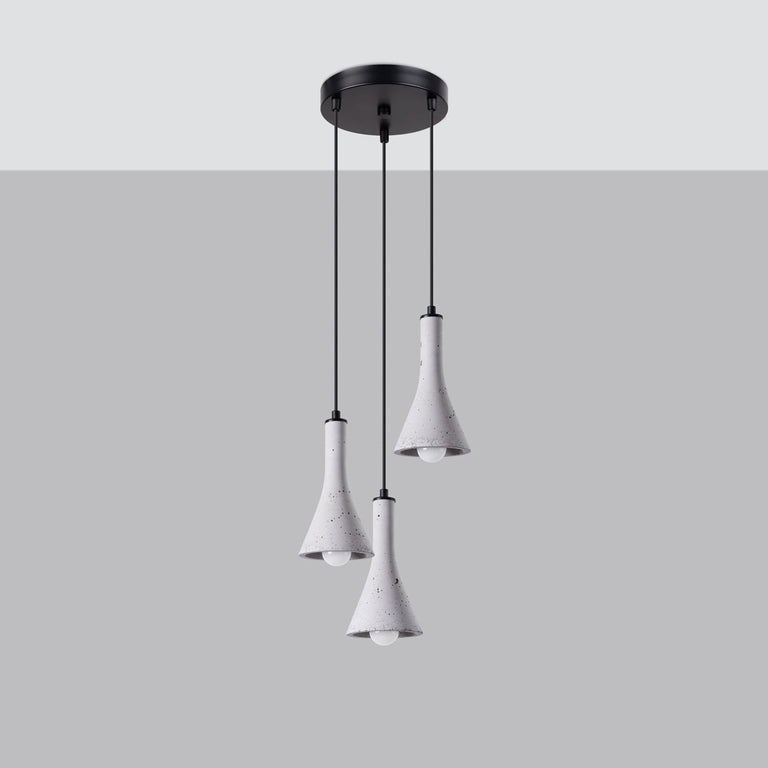 Sollux Lighting Pendant Lamp REA 3P Concrete