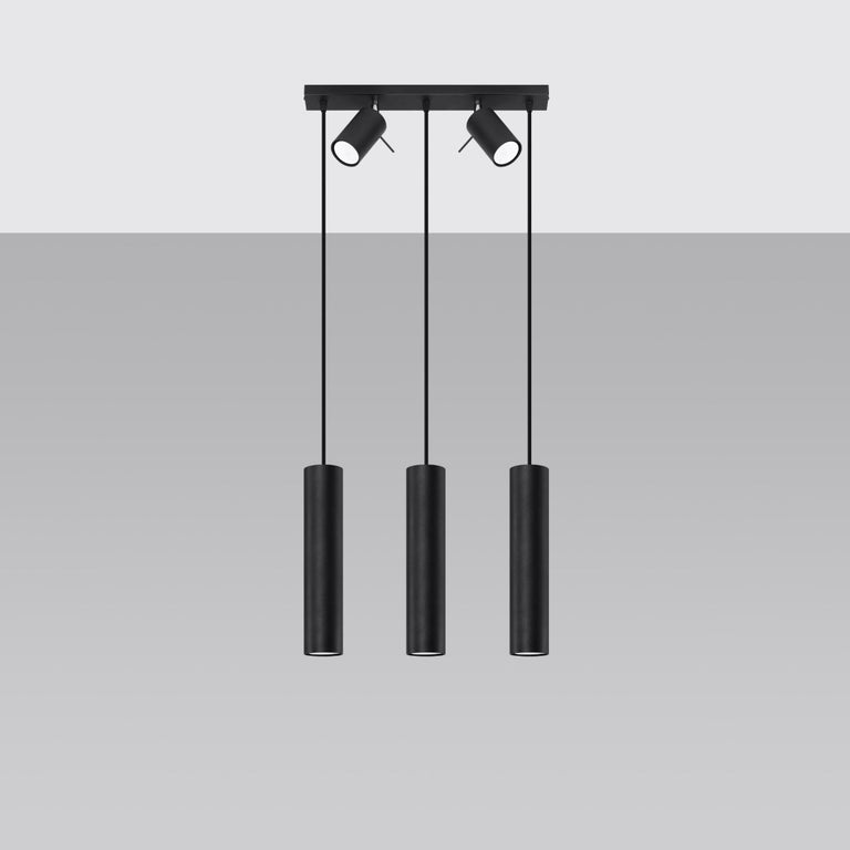 Sollux Lighting Pendant Lamp RING 3 Black