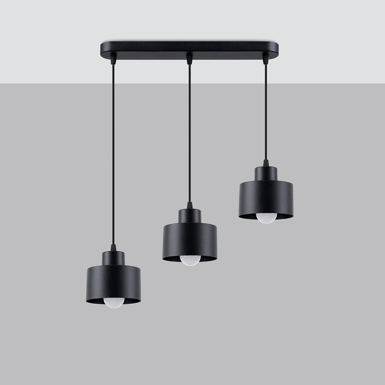 Sollux Lighting Pendant Lamp SAVAR 3 Black