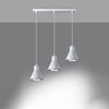 Hanging light for bedroom Sollux Lighting Pendant lamp TALEJA 3 white [ES111]