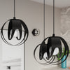 Modern pendant light design with TULOS 1 Black.

