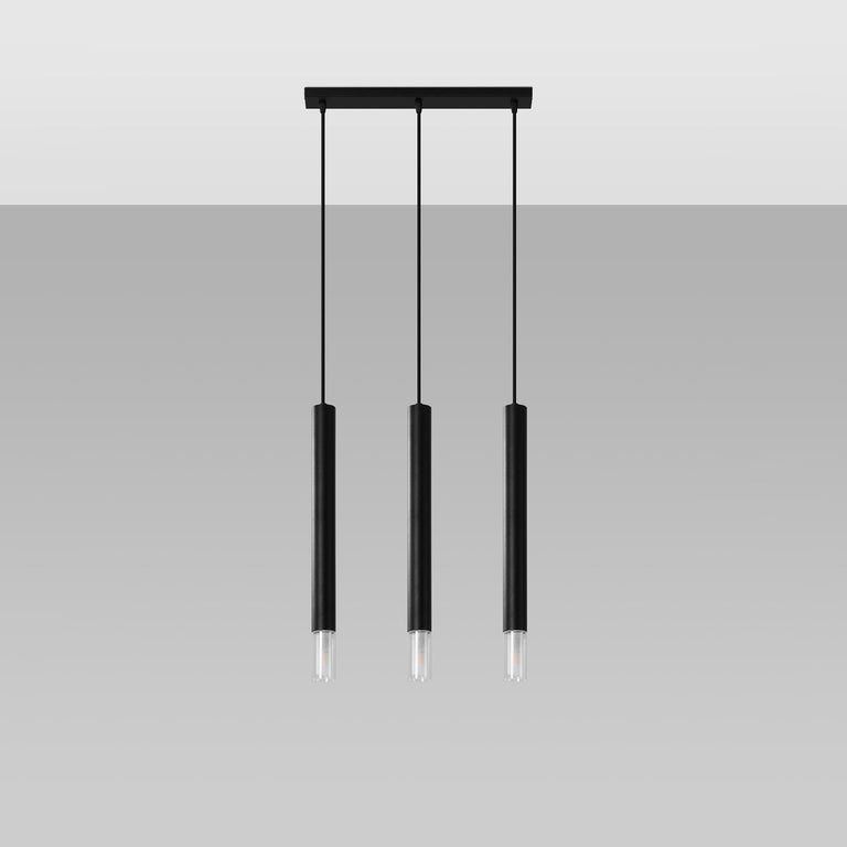 Sollux Lighting Pendant Lamp WEZYR 3 Black