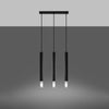 Contemporary pendant lighting for kitchen island Sollux Lighting Pendant lamp WEZYR 3 black