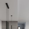 Black pendant light Sollux Lighting Pendant lamp WEZYR 3 black hanging in modern interior