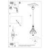 Ceiling lamp for kitchen Sollux Lighting Pendant Lamp ANATA Black in a futuristic style
