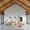 Stylish Sollux Lighting  Pendant lamp CASCO black/natural wood