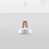 Minimalist pendant light Sollux LightingPendant lamp CASCO white/natural wood