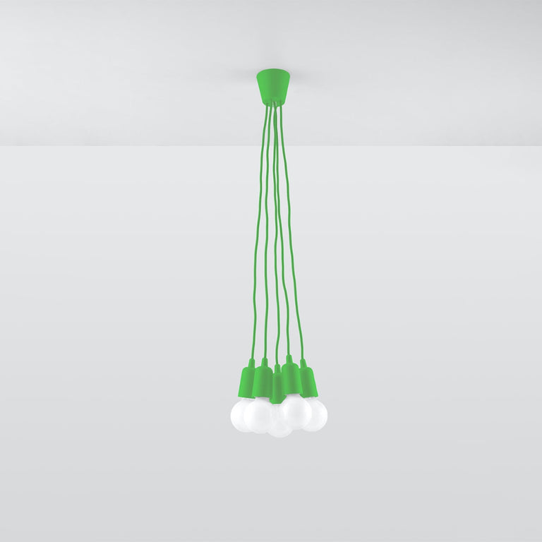 Sollux Lighting Pendant Lamp DIEGO 5 Green