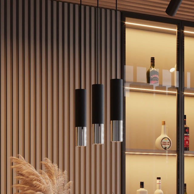 Sollux Lighting Pendant Lamp LOOPEZ 3P Black/Chrome