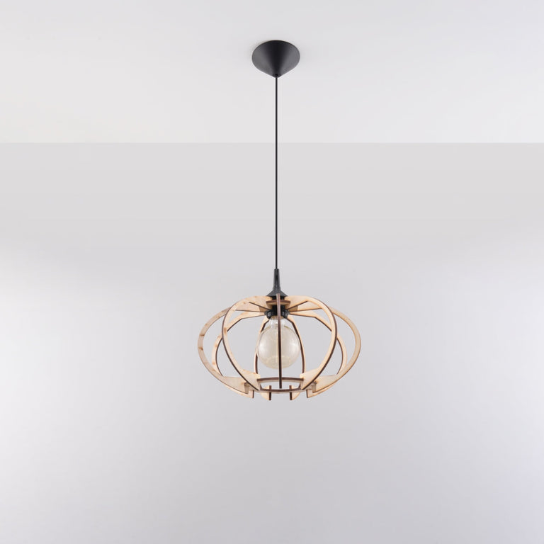 Sollux Lighting Pendant Lamp MANDELINO Natural Wood