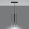 Ceiling lamps for kitchen Sollux Lighting Pendant lamp MOZAICA 3L black/chrome