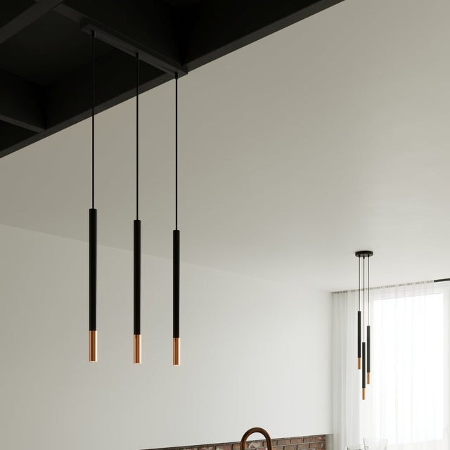 Sollux Lighting Pendant Lamp MOZAICA 3P Black/Copper