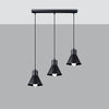 Versatile design with one hanging light fixture Pendant lamp TALEJA 3 black [E27]