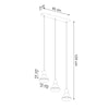 Pristine white color complements various interiors Pendant lamp TALEJA 3 black [E27]