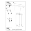 Ideal as kitchen island lighting Pendant lamp TALEJA 3 black [E27]