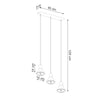 Black pendant lighting for kitchen Sollux Lighting Pendant lamp TALEJA 3 black [ES111]