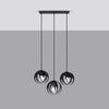 Ceiling light fixture Sollux Lighting Pendant lamp TULOS 3L black for sophisticated decor