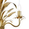 Phaedra 3 Light Pendant Gold with a wheatsheafs and leaves motif