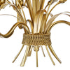 Phaedra 3 Light Pendant Gold close view picture of the pendant design