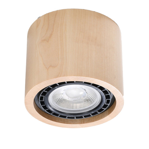 Sollux Lighting Plafond BASIC 1 Natural Wood with LED lights
