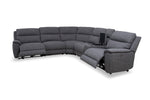 Stylish L-Shaped Sofa with Electric Recliners and Cup Holders