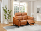 Stylish leather two seater recliner sofa.

