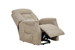Prescot Electric Lift & Rise Recliner Chair Oatmeal with customisable reclining