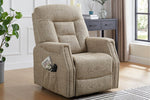Prescot Electric Lift & Rise Recliner Chair Oatmeal featuring tilt mechanism