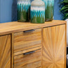 Ray Sideboard Ginger Teak close view picture of the sideboard