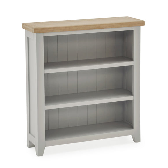 Stylish low bookshelf with solid Oak tops - Modern home decor