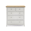Stylish grey hand-painted chest of drawers for bedroom organization