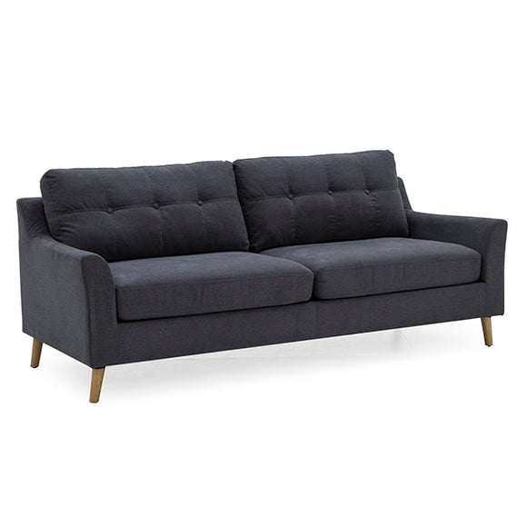 Charcoal Three-Seater Sofa - Modern Elegance for Your Home