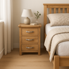 Elegant oak bedside lockers

