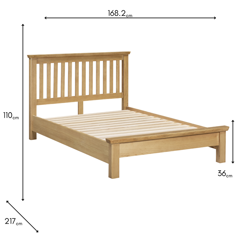 Riverdale Oak 5ft King Size Bed - Premium Wooden Bed Frame Collection