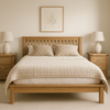Elegant oak bed frames

